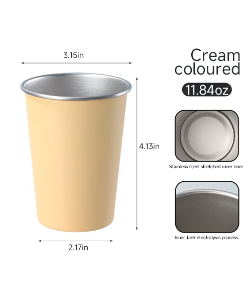 Stainless Steel Reusable Cup –  Multiple Colors、 Hot & Cold Drink Friendly