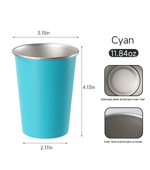 Stainless Steel Reusable Cup –  Multiple Colors、 Hot & Cold Drink Friendly