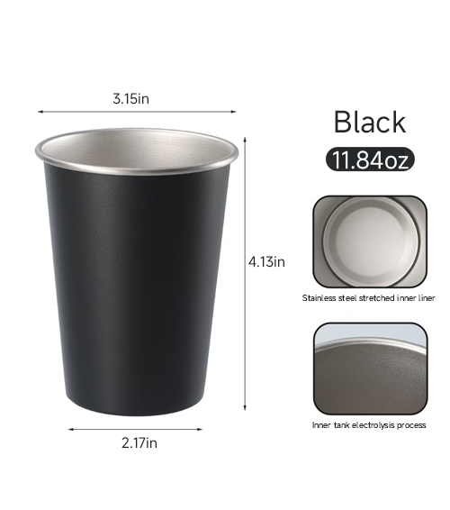 Stainless Steel Reusable Cup –  Multiple Colors、 Hot & Cold Drink Friendly